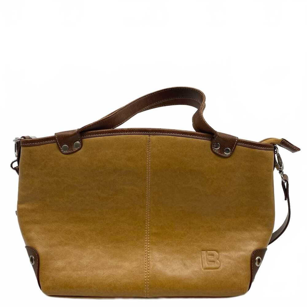 Boris Tan Crossbody Bag | Grommet Accents, Adjustable Strap, OS